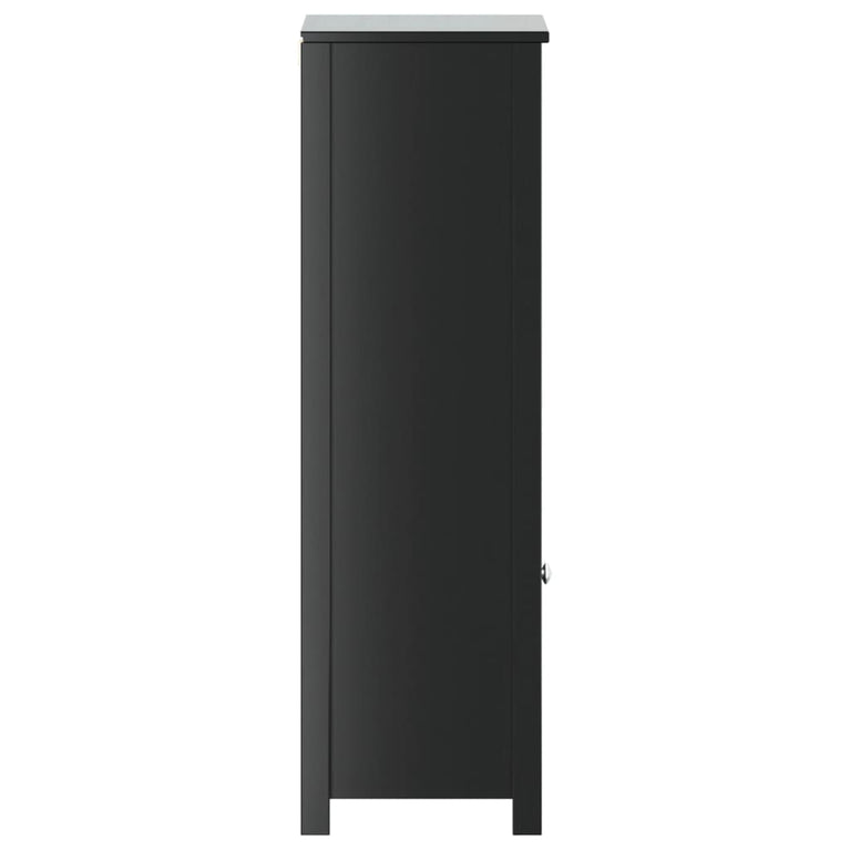 Badkamerkast BERG 40x34x110 cm massief grenenhout zwart MeubelReus