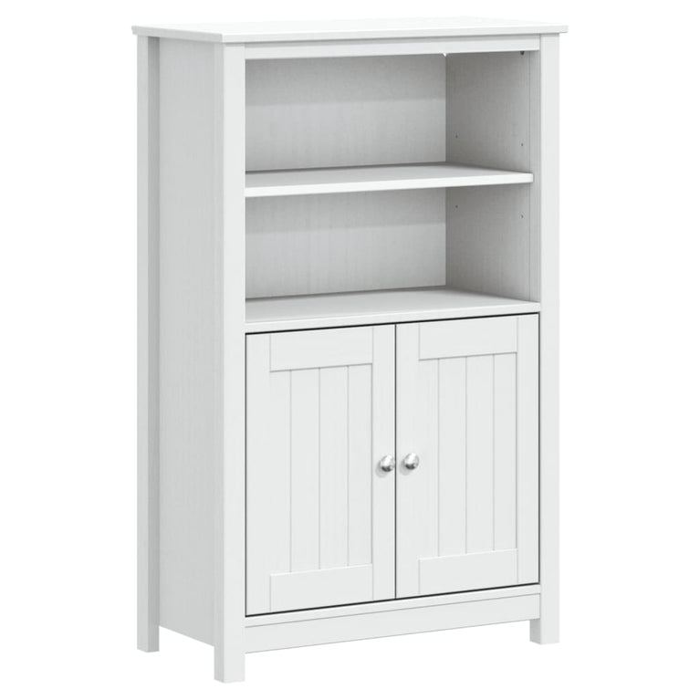 Badkamerkast BERG 69,5x34x110 cm massief grenenhout wit MeubelReus