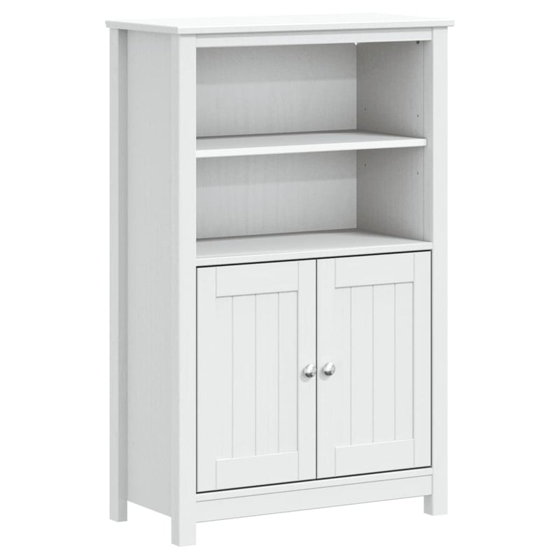 Badkamerkast BERG 69,5x34x110 cm massief grenenhout wit MeubelReus