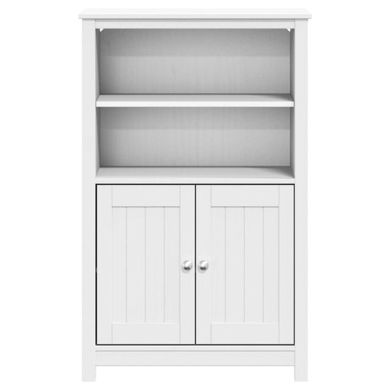 Badkamerkast BERG 69,5x34x110 cm massief grenenhout wit MeubelReus