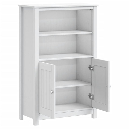 Badkamerkast BERG 69,5x34x110 cm massief grenenhout wit MeubelReus