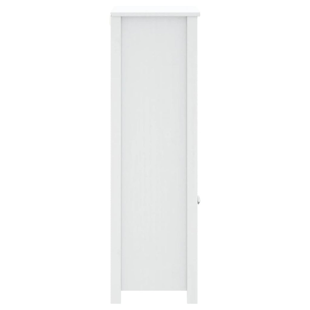Badkamerkast BERG 69,5x34x110 cm massief grenenhout wit MeubelReus