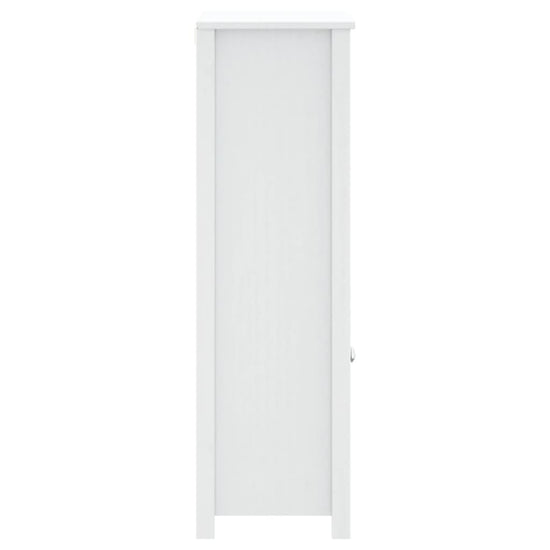 Badkamerkast BERG 69,5x34x110 cm massief grenenhout wit MeubelReus