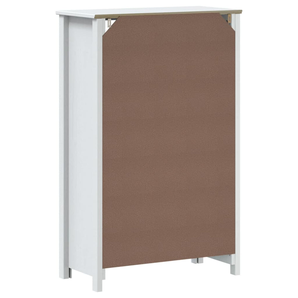 Badkamerkast BERG 69,5x34x110 cm massief grenenhout wit MeubelReus