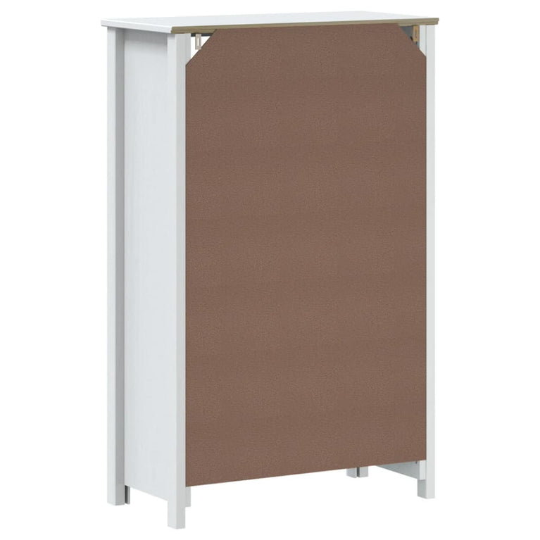 Badkamerkast BERG 69,5x34x110 cm massief grenenhout wit MeubelReus