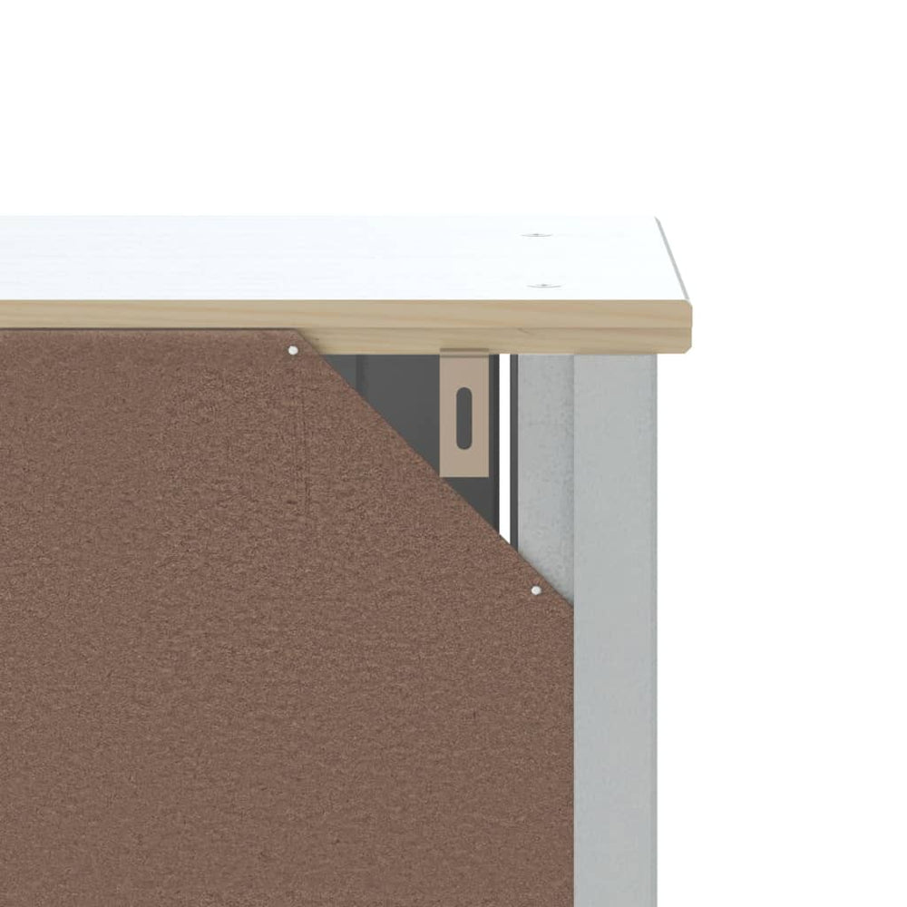 Badkamerkast BERG 69,5x34x110 cm massief grenenhout wit MeubelReus