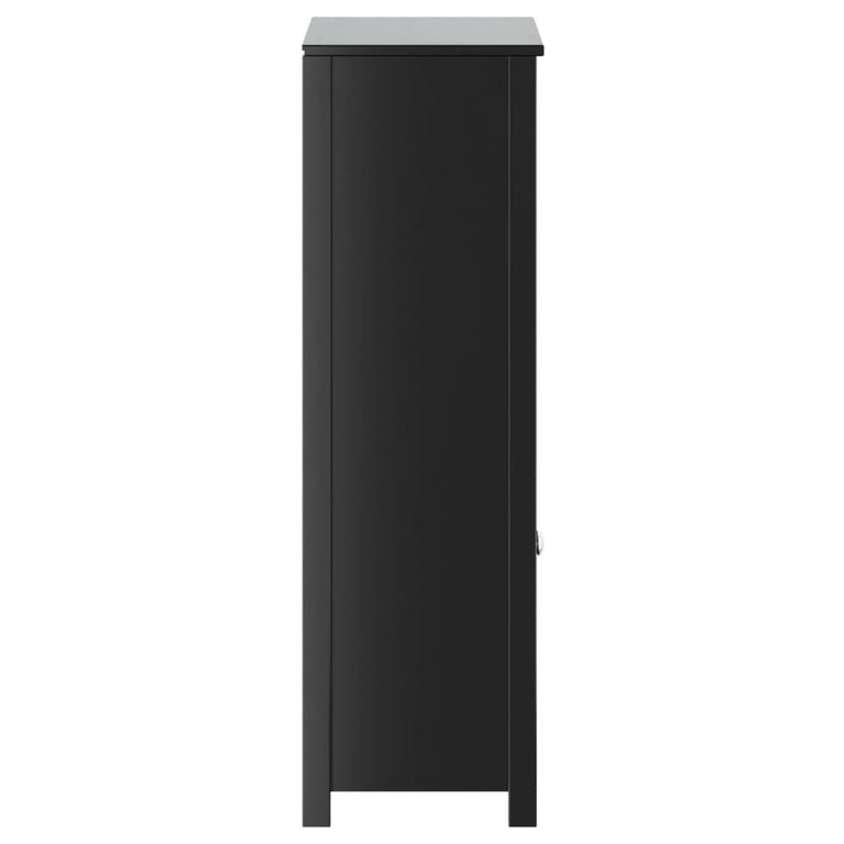Badkamerkast BERG 69,5x34x110 cm massief grenenhout zwart MeubelReus