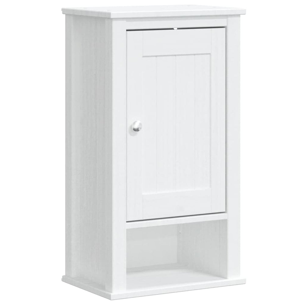 Badkamerkast BERG 40x27x71,5 cm massief grenenhout wit MeubelReus
