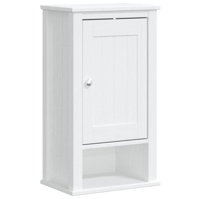 Badkamerkast BERG 40x27x71,5 cm massief grenenhout wit MeubelReus