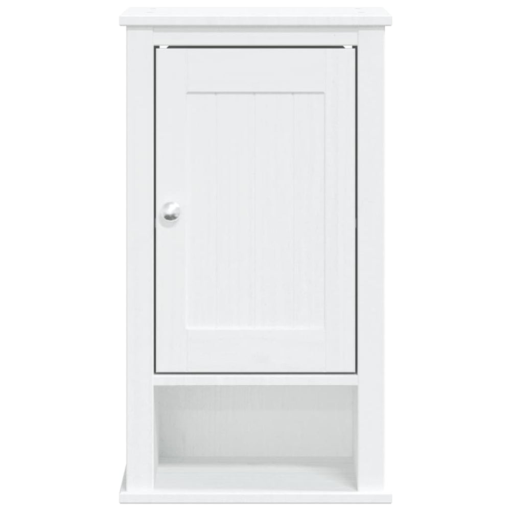 Badkamerkast BERG 40x27x71,5 cm massief grenenhout wit MeubelReus