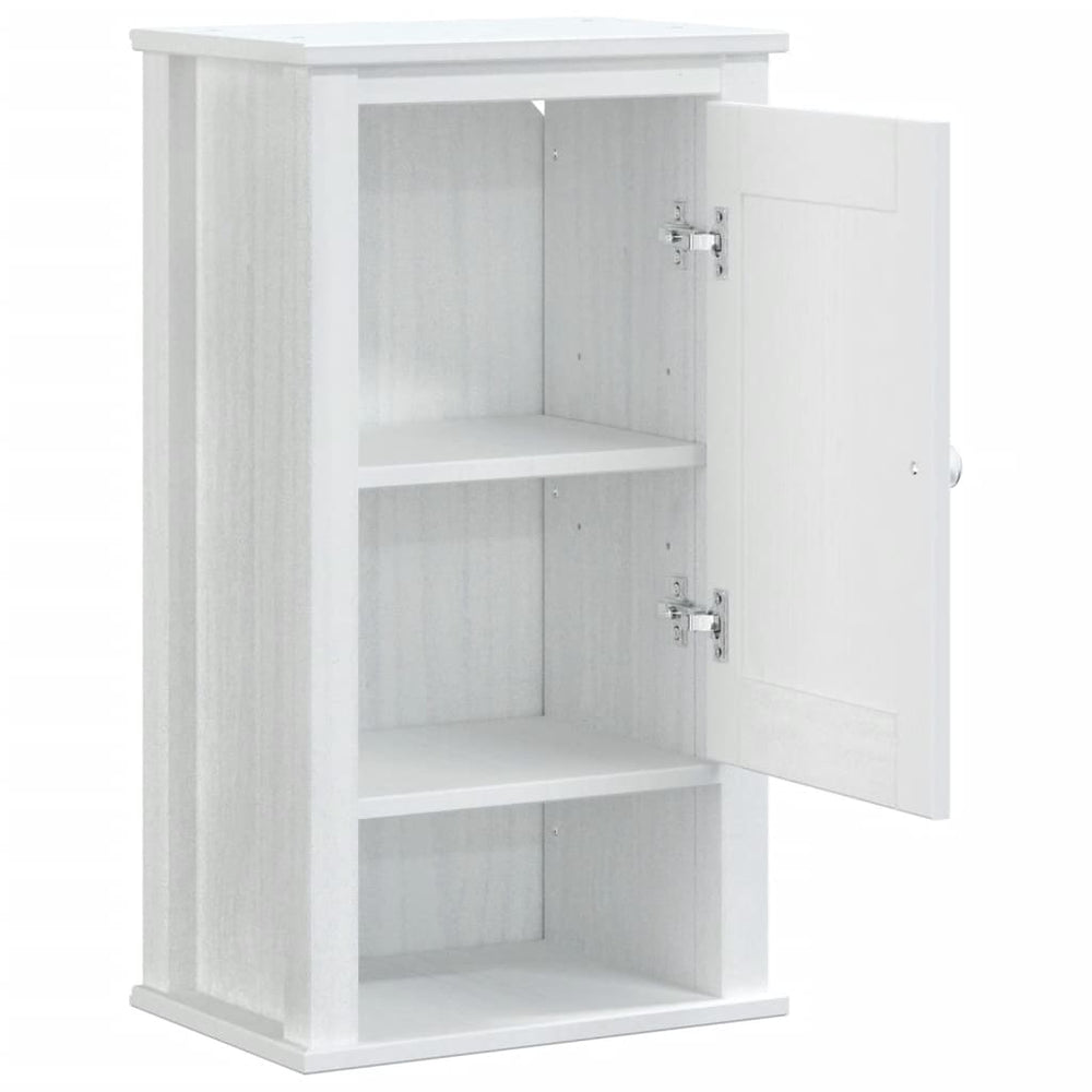 Badkamerkast BERG 40x27x71,5 cm massief grenenhout wit MeubelReus