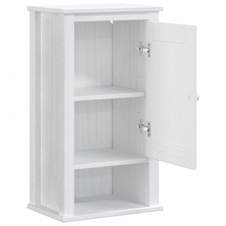 Badkamerkast BERG 40x27x71,5 cm massief grenenhout wit MeubelReus