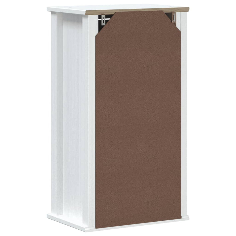 Badkamerkast BERG 40x27x71,5 cm massief grenenhout wit MeubelReus