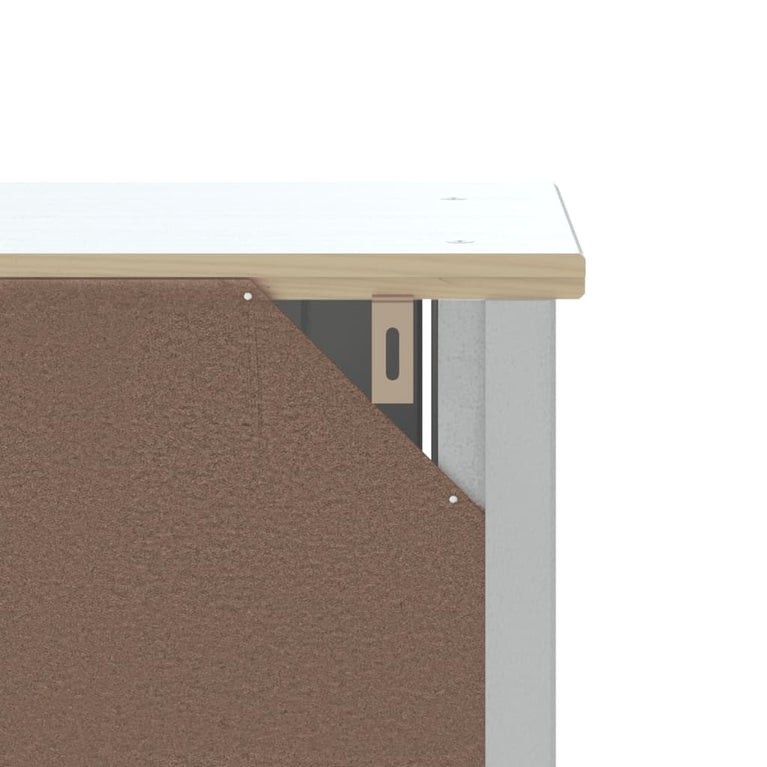 Badkamerkast BERG 40x27x71,5 cm massief grenenhout wit MeubelReus