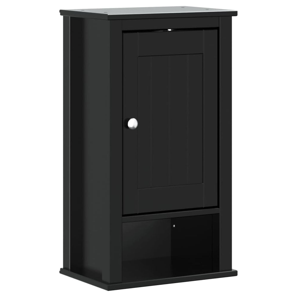 Badkamerkast BERG 40x27x71,5 cm massief grenenhout zwart MeubelReus