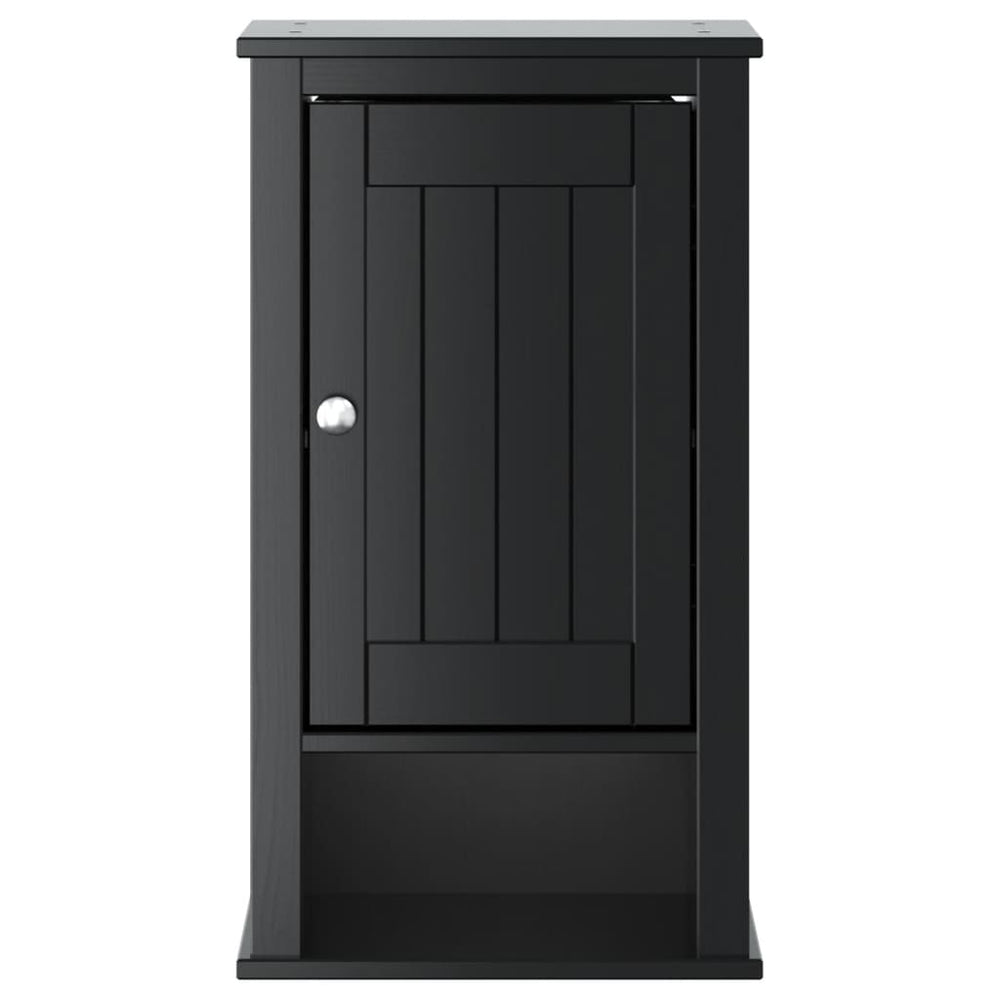 Badkamerkast BERG 40x27x71,5 cm massief grenenhout zwart MeubelReus