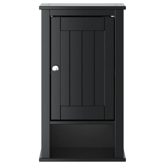 Badkamerkast BERG 40x27x71,5 cm massief grenenhout zwart MeubelReus
