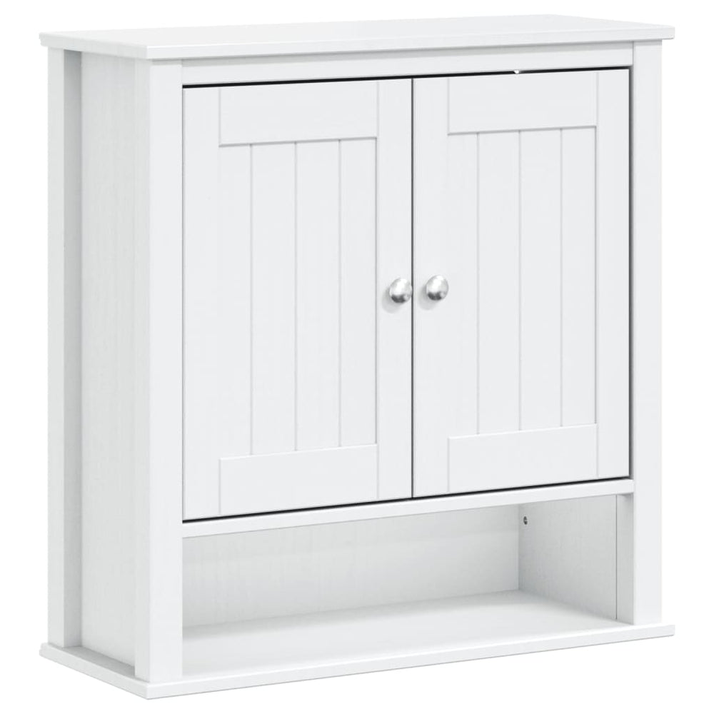 Badkamerkast BERG 69,5x27x71,5 cm massief grenenhout wit MeubelReus