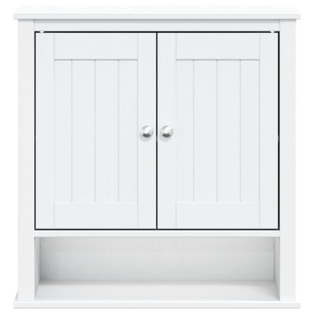 Badkamerkast BERG 69,5x27x71,5 cm massief grenenhout wit MeubelReus