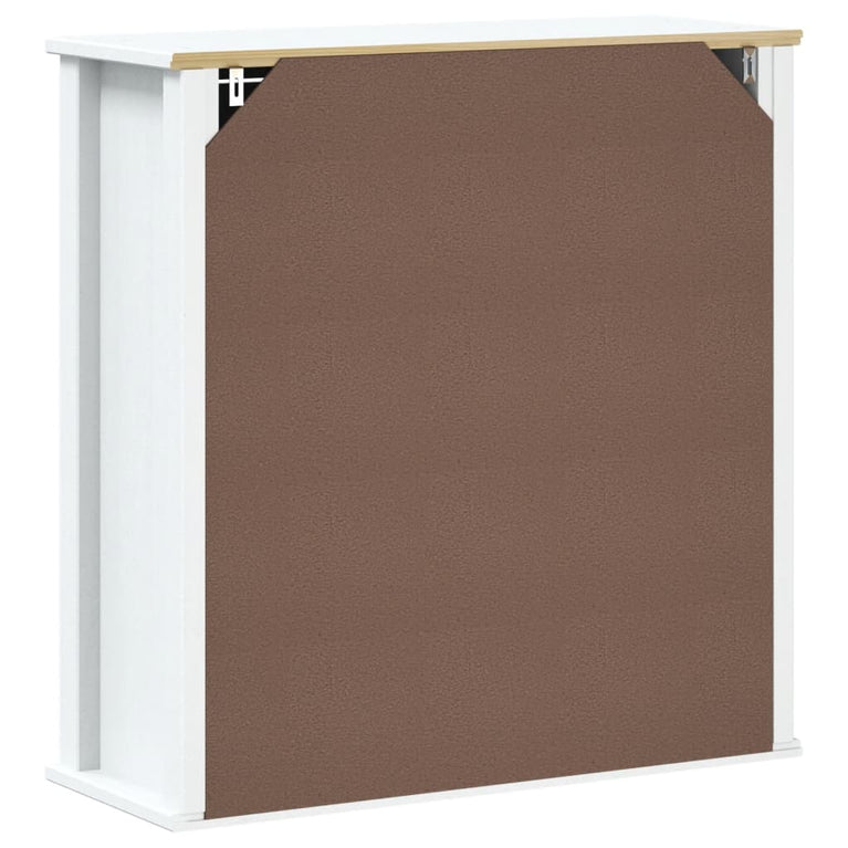 Badkamerkast BERG 69,5x27x71,5 cm massief grenenhout wit MeubelReus