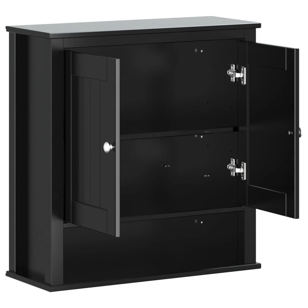 Badkamerkast BERG 69,5x27x71,5 cm massief grenenhout zwart MeubelReus