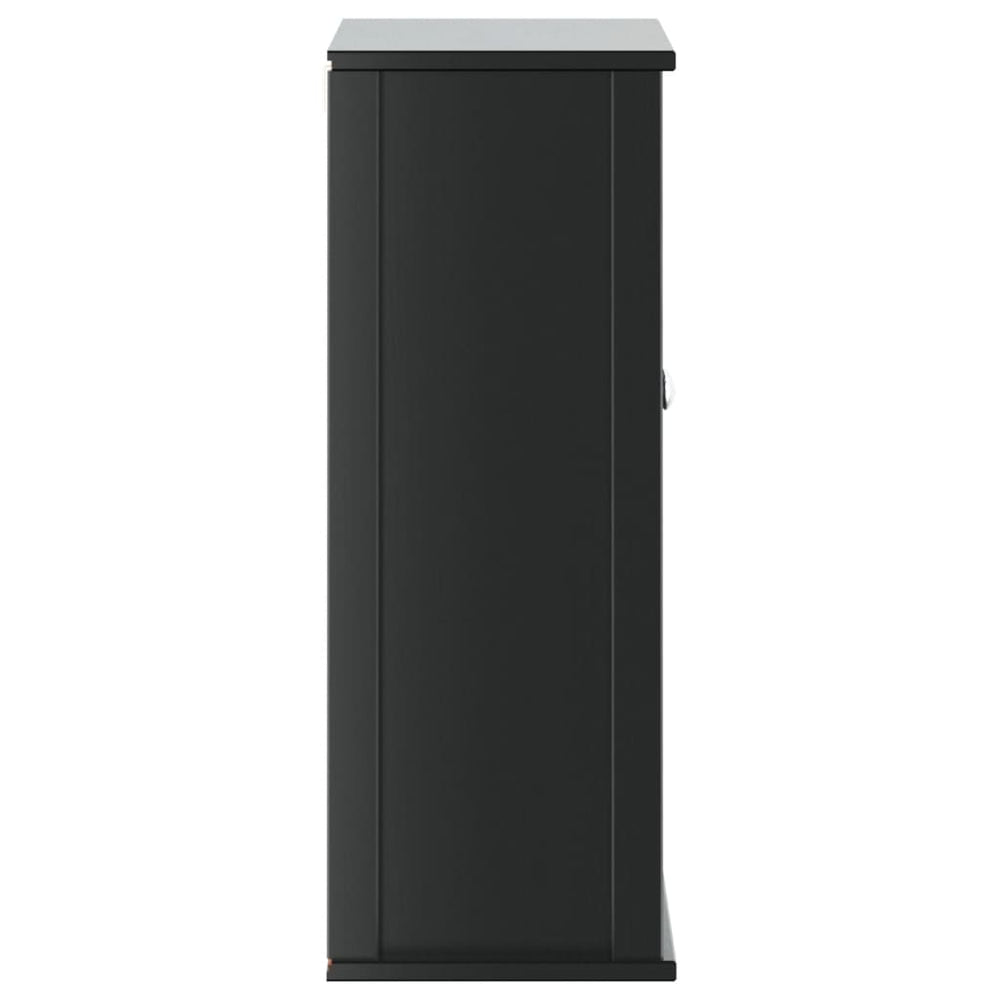 Badkamerkast BERG 69,5x27x71,5 cm massief grenenhout zwart MeubelReus