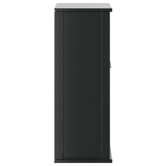 Badkamerkast BERG 69,5x27x71,5 cm massief grenenhout zwart MeubelReus