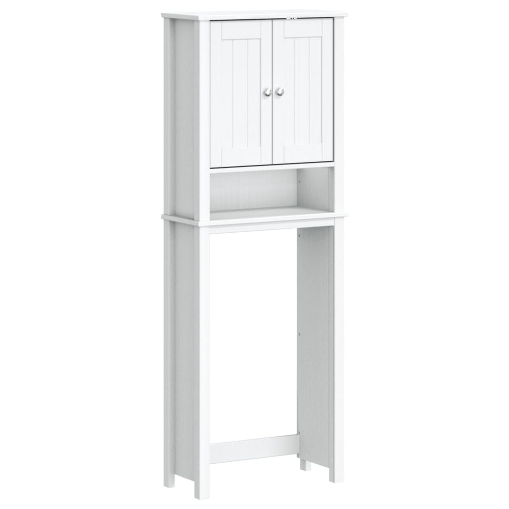 Toiletmeubel BERG 60x27x164,5 cm massief hout wit MeubelReus