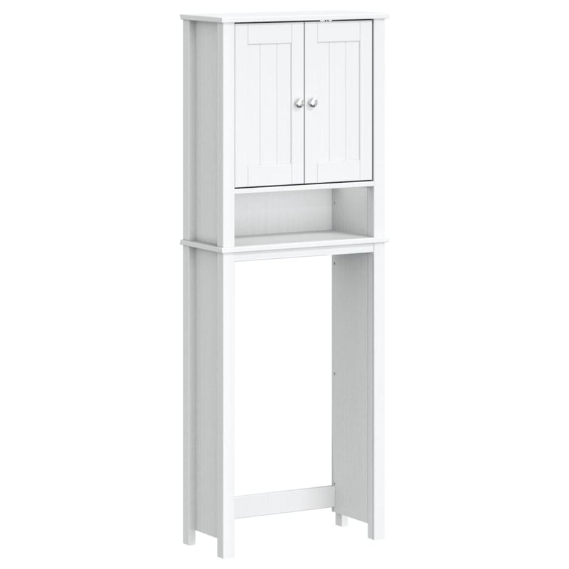 Toiletmeubel BERG 60x27x164,5 cm massief hout wit MeubelReus
