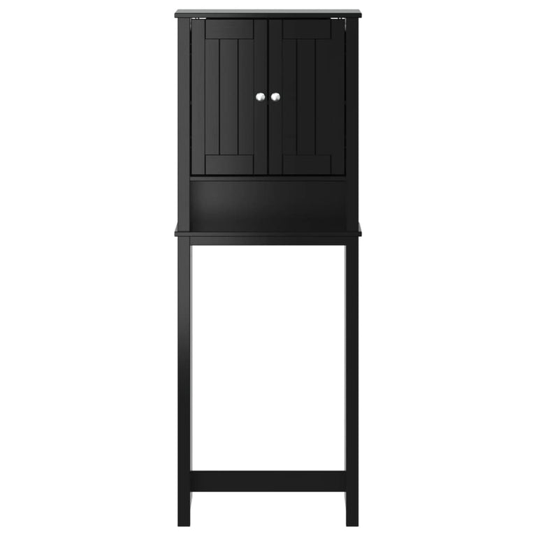 Toiletmeubel BERG 60x27x164,5 cm massief hout zwart MeubelReus