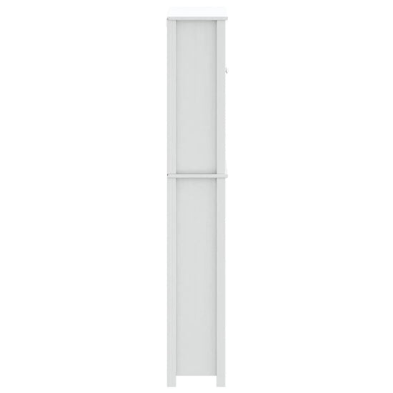 Wasmachinekast BERG 76x27x164,5 cm massief hout wit MeubelReus