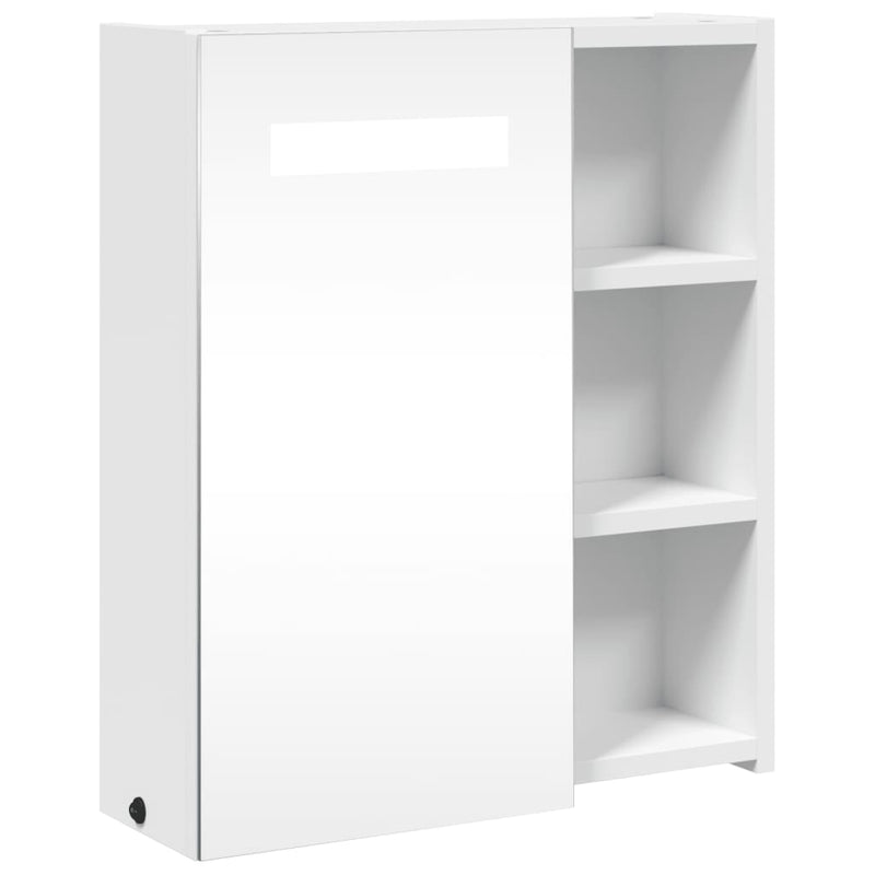 Badkamerkast met spiegel en LED 45x13x52 cm wit MeubelReus