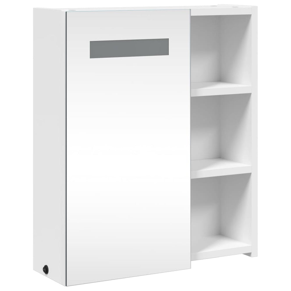 Badkamerkast met spiegel en LED 45x13x52 cm wit MeubelReus