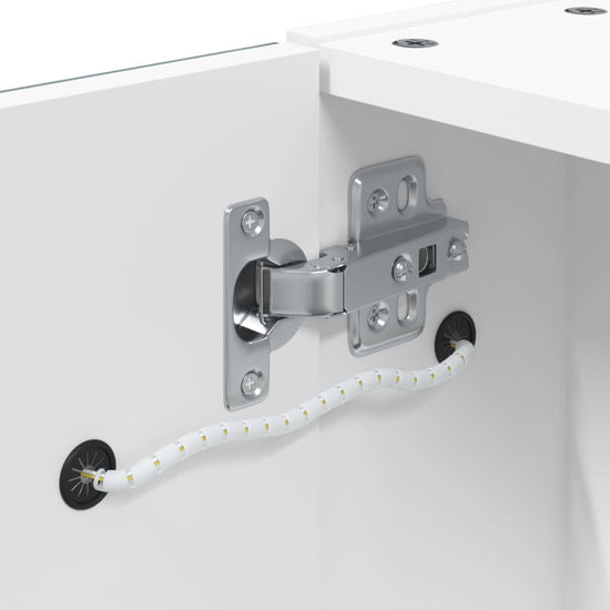 Badkamerkast met spiegel en LED 45x13x52 cm wit MeubelReus