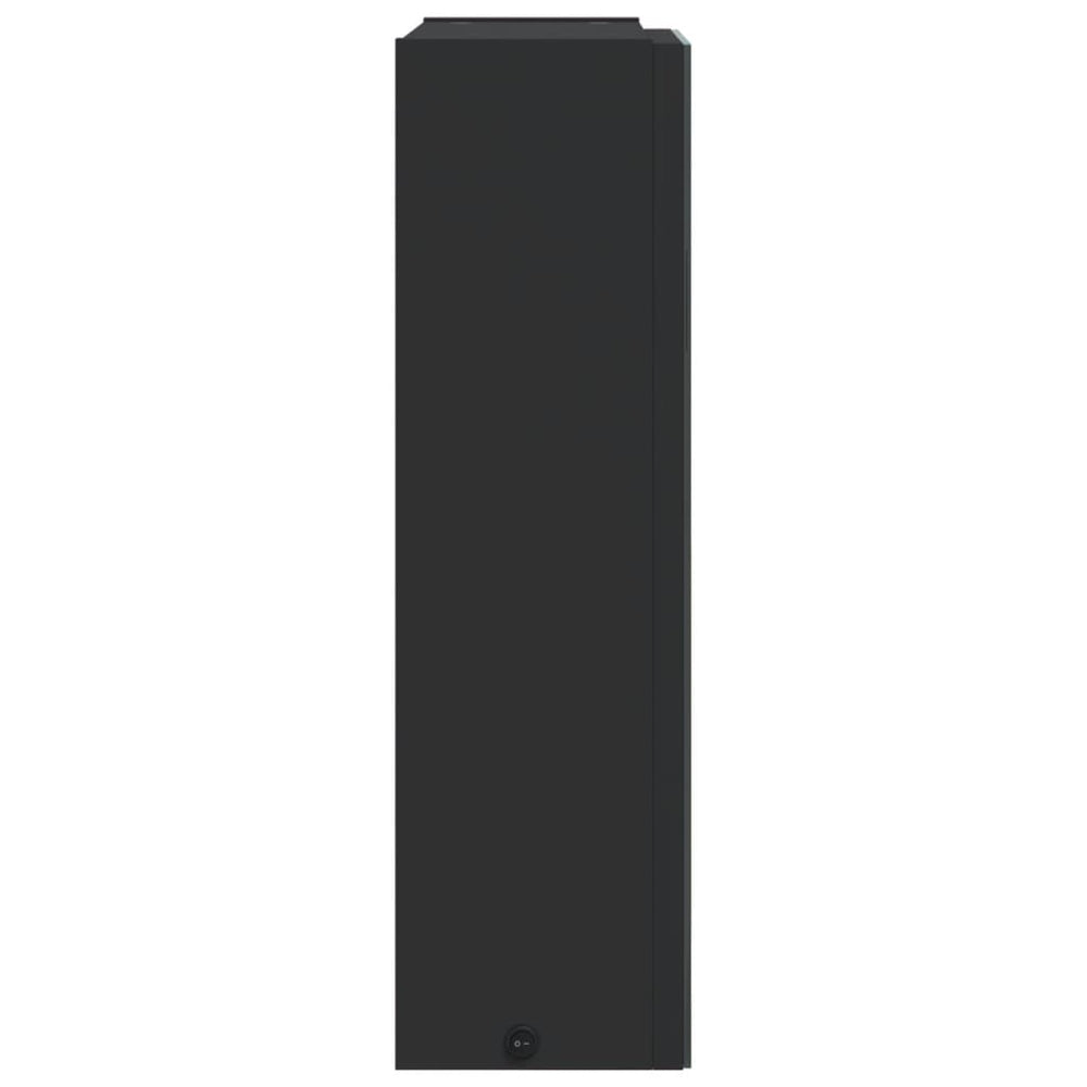 Badkamerkast met spiegel en LED 45x13x52 cm zwart MeubelReus