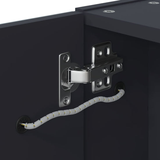 Badkamerkast met spiegel en LED 60x13x52 cm grijs MeubelReus