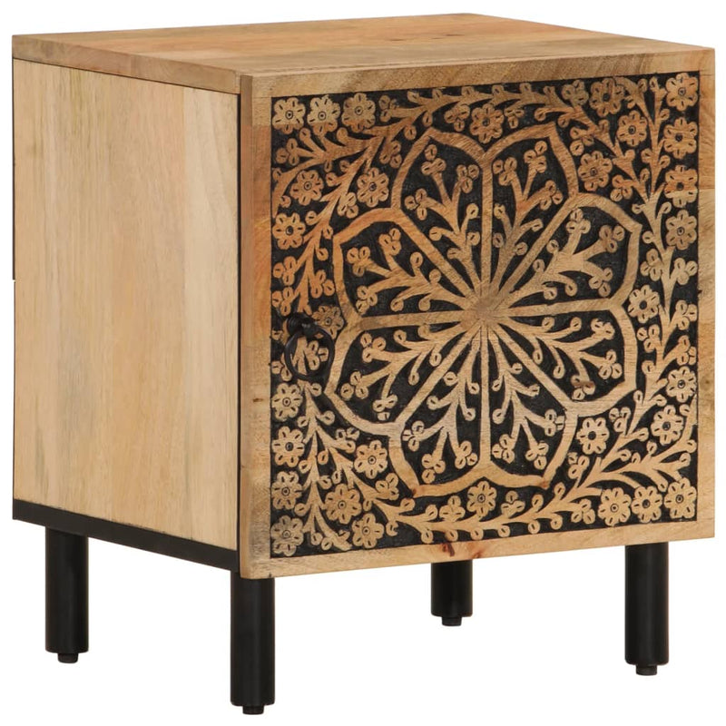 Nachtkastje 40x33x46 cm massief mangohout