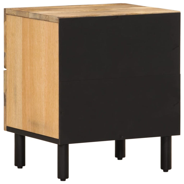 Nachtkastjes 2 st 40x33x46 cm massief mangohout