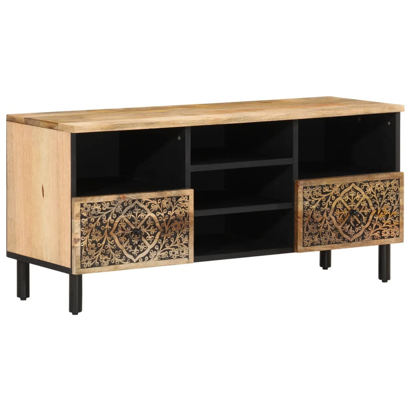 Tv-meubel 100x33x46 cm massief mangohout