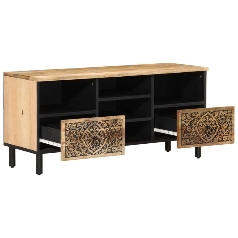 Tv-meubel 100x33x46 cm massief mangohout