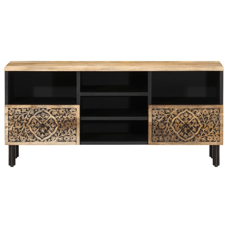 Tv-meubel 100x33x46 cm massief mangohout