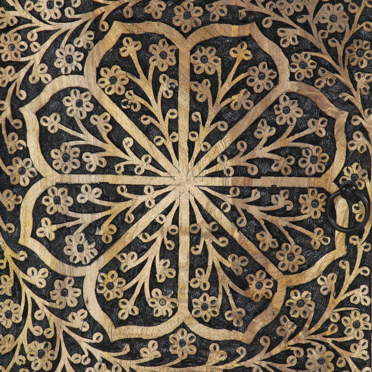 Badkamerwandkast 38x33x48 cm massief mangohout