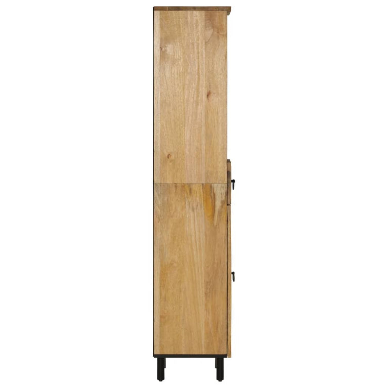 Badkamerkast 38x33x160 cm massief mangohout