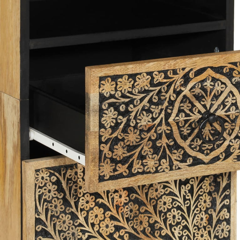 Badkamerkast 38x33x160 cm massief mangohout
