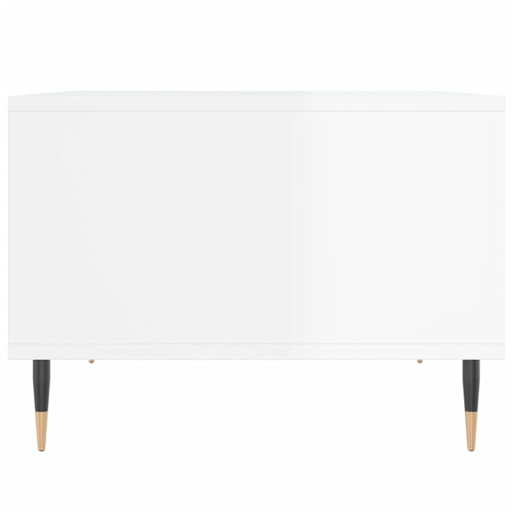 Salontafel 60x50x36,5 cm bewerkt hout hoogglans wit MeubelReus
