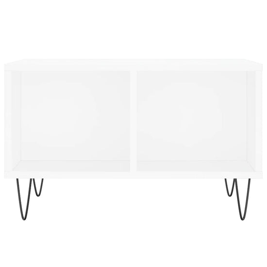 Salontafel 60x50x36,5 cm bewerkt hout wit MeubelReus