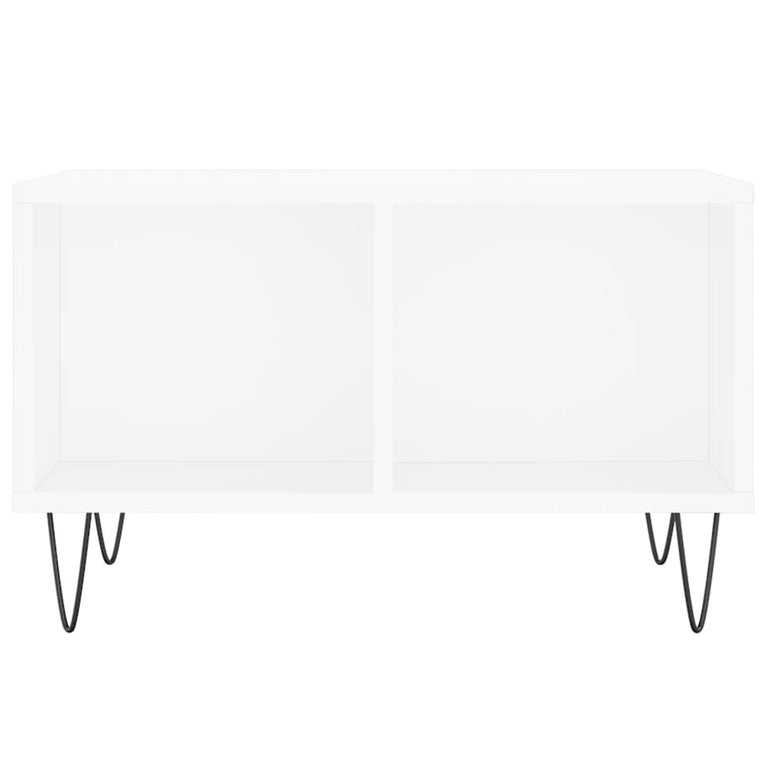 Salontafel 60x50x36,5 cm bewerkt hout wit MeubelReus