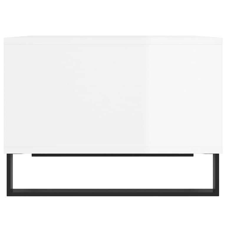 Salontafel 60x50x36,5 cm bewerkt hout hoogglans wit MeubelReus