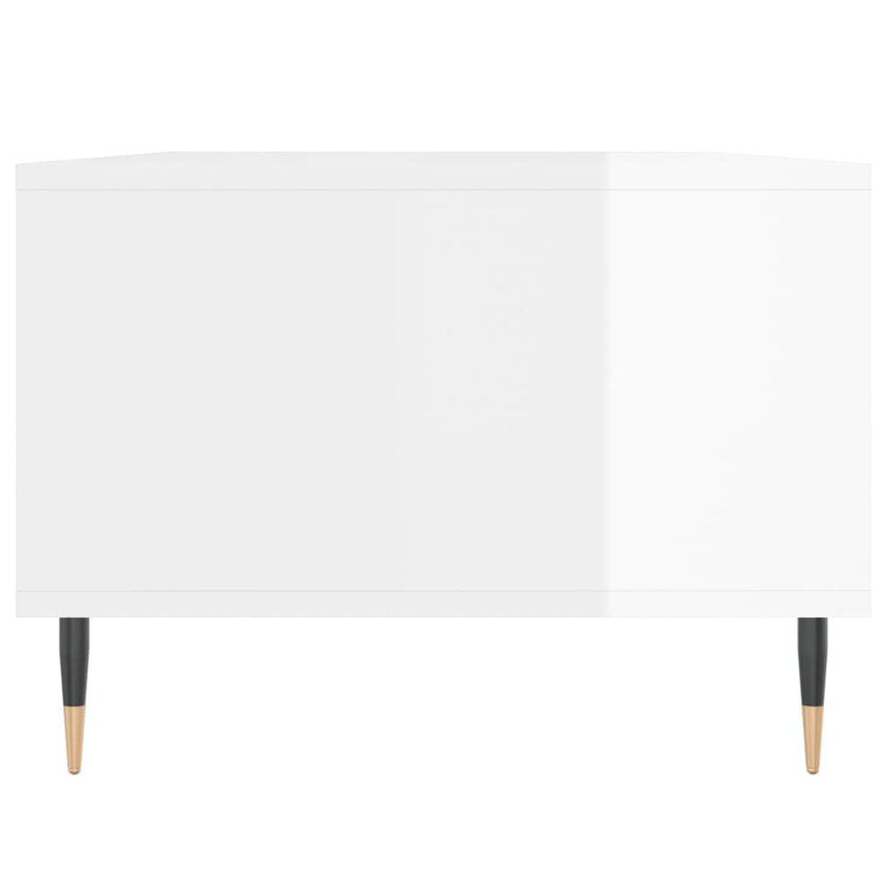 Salontafel 90x50x36,5 cm bewerkt hout hoogglans wit MeubelReus