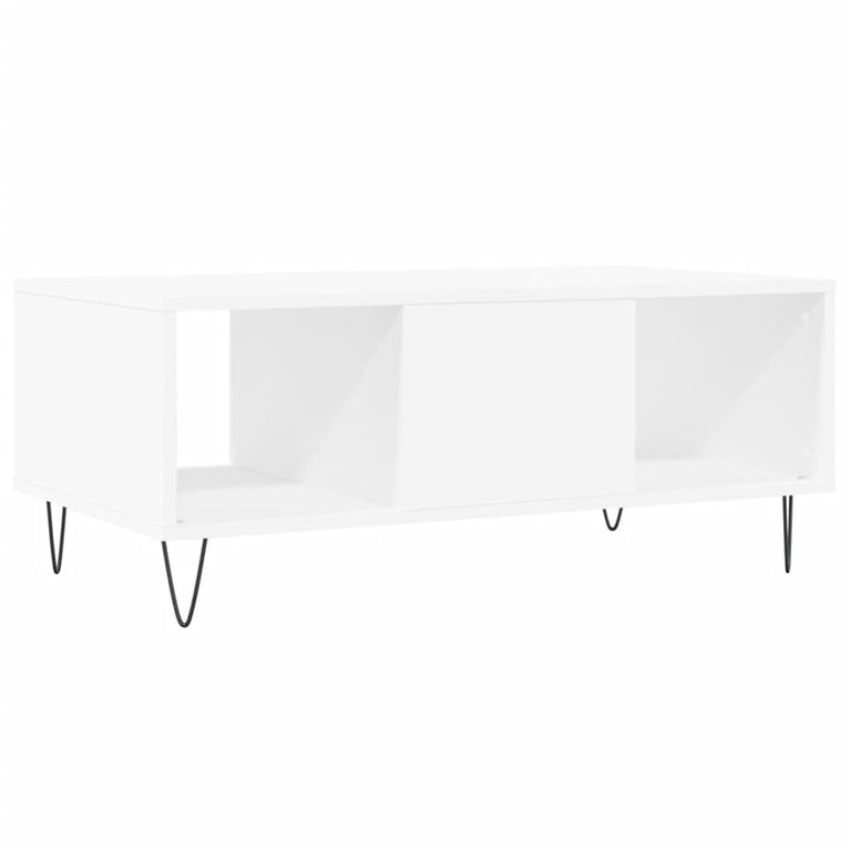 Salontafel 90x50x36,5 cm bewerkt hout wit MeubelReus